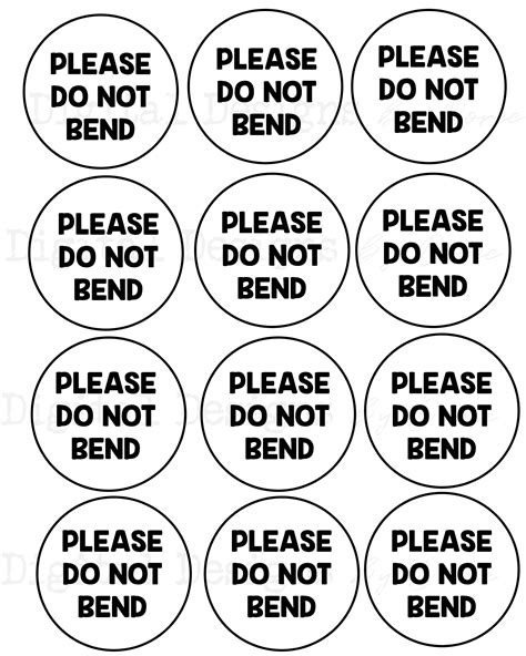 Please Do Not Bend Do Not Bend Do Not Bend Sticker Please | Etsy