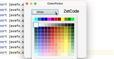 JavaFX ColorPicker Example