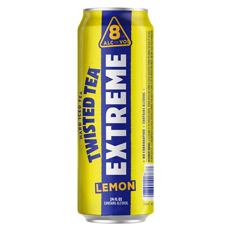 Twisted Tea Extreme Lemon Single 24oz Can 8% ABV : Alcohol fast ...