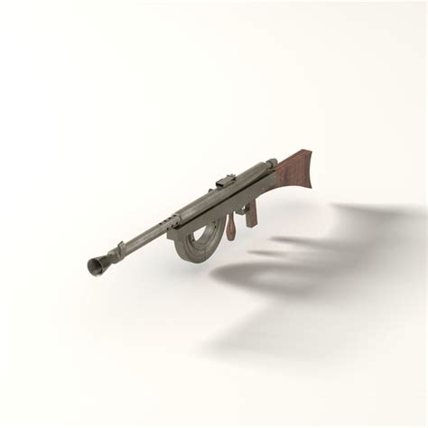 3d model chauchat machine rifle weapons