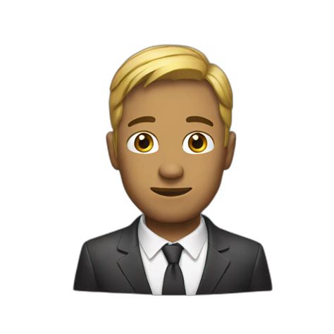 job interview desk white man | AI Emoji Generator
