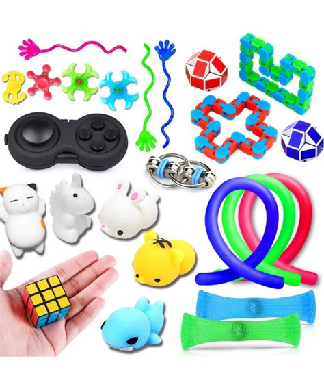 24 Pack Sensory Toys Set - Fidget Toys Pack Stress Relief Hand Toys for Adults Kids ADHD ADD ...