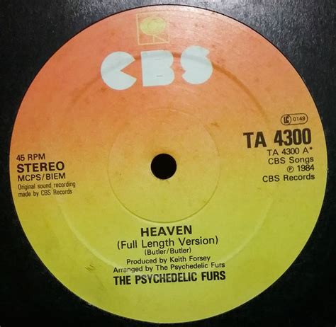 The Psychedelic Furs - Heaven (1984, Vinyl) | Discogs