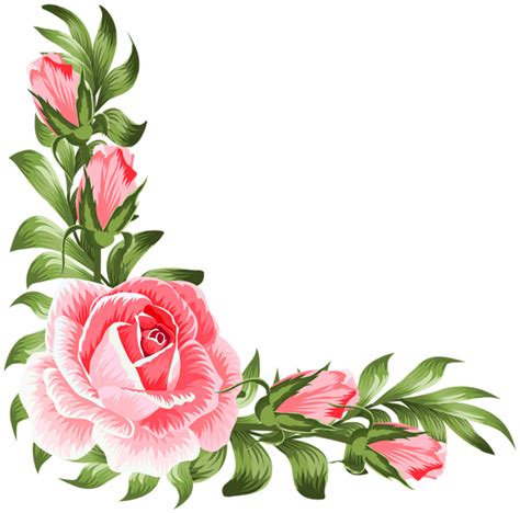 Flower Corner Border Transparent