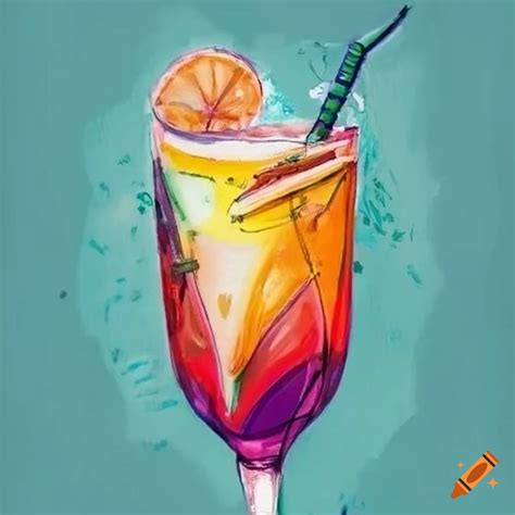 Art prints of cocktails on Craiyon