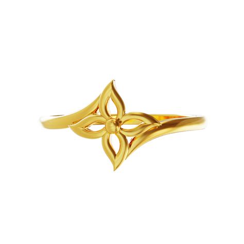 Plain Leaf Design Gold Ring 03-04 - SPE Gold, Chennai