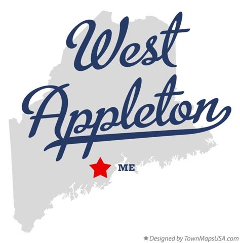 Map of West Appleton, ME, Maine