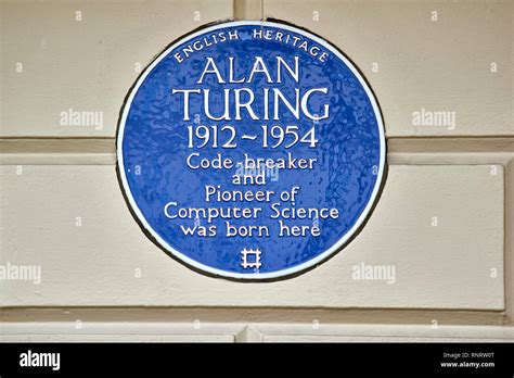 BLUE PLAQUE FOR ALAN TURING WARRINGTON CRESCENT LITTLE VENICE LONDON Stock Photo - Alamy