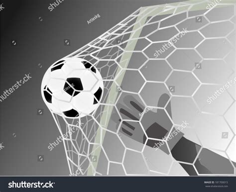 Soccer Ball Goal Net Stock Vector (Royalty Free) 181700015 | Shutterstock