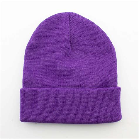 Purple Cuffed Beanie - Bulk-Caps Wholesale Headwear