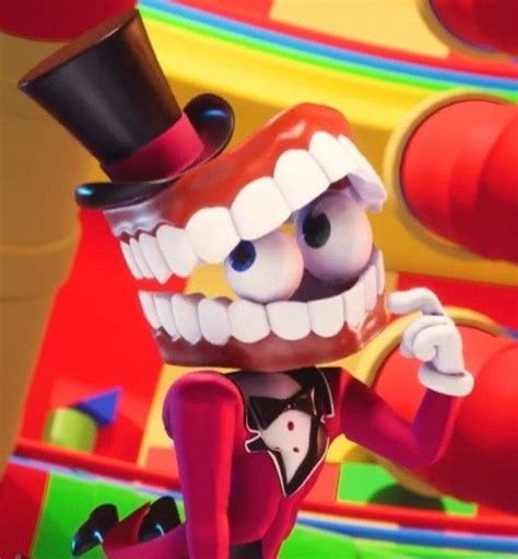 an animated character wearing a top hat and holding a cane in front of a colorful background