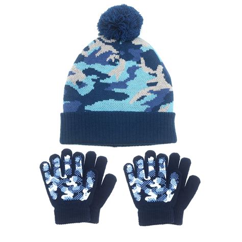 EvridWear Kids Children Boys Girls Magic Grip Winter Fall Gloves and Hat Set for Cool Cold ...