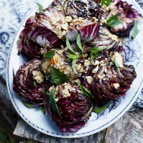 Grilled Radicchio with Lemon-Hazelnut Dressing Recipe - Linda Aldredge