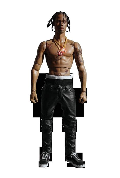 This rapper action figure features a realistic design of the controversial new artist Travis ...