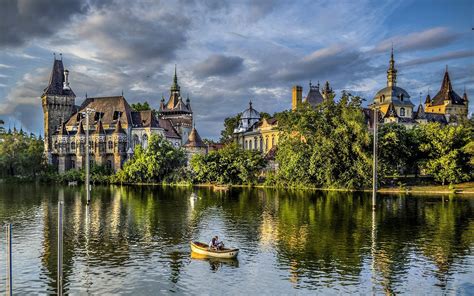 Vajdahunyad Castle Budapest Hungary Castles Cities Sky Old Trees City ...