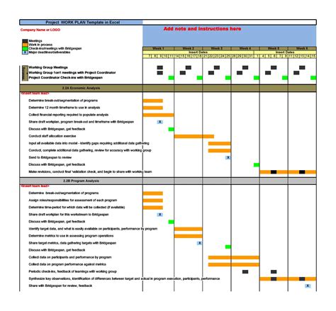 Work Plan - 40 Great Templates & Samples (Excel / Word) ᐅ TemplateLab