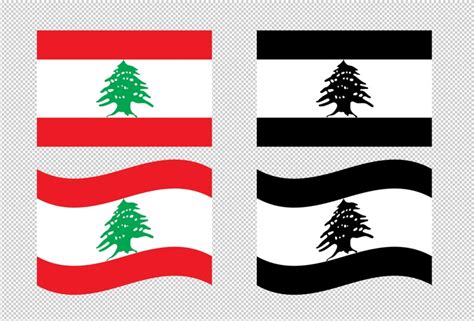 Lebanon Flag SVG Vector Clip Art Cut Files for Cricut - Etsy