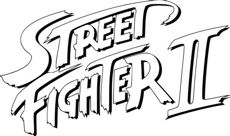 Logo Street Fighter II for coloring