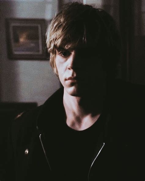 TATE LANGDON IN BLACK 1994 Costume Trench Coat Boots Dark Skull Tattoo Kurt Cobain Michael ...