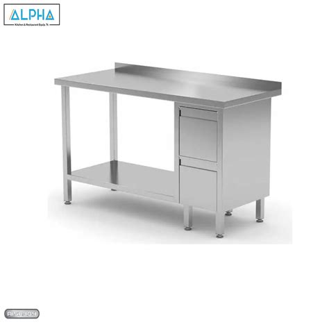 Work Table with 2 Drawers | Alpha Kitchen Factory