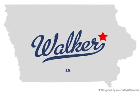 Map of Walker, IA, Iowa