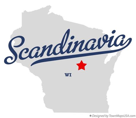 Map of Scandinavia, WI, Wisconsin