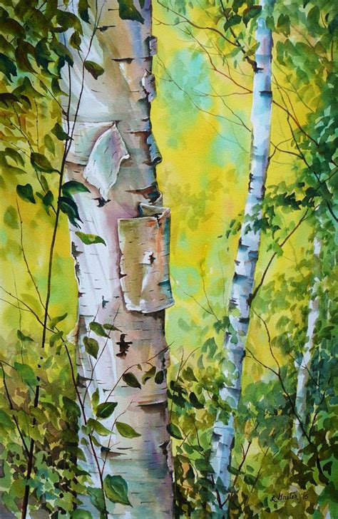 Pin by Jan Joule on ART 🖼 in 2023 | Acrylic painting trees, Birch tree painting, Tree painting