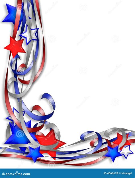 Patriotic Border Stars Stripes Stock Illustration - Illustration of illustrated, background: 4066678