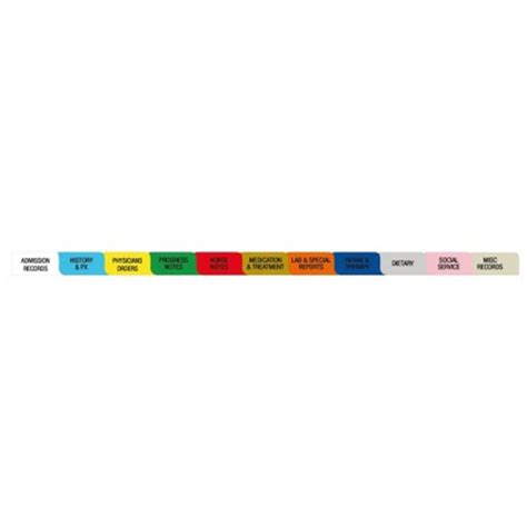 Long Term Care Medical Chart Dividers Set: Side Open Tabs