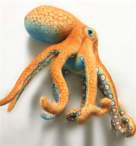 Lifelike Octopus Underwater Plush Toy Stuffed Doll Fuzzy Smile Face Ocean Animal 18~80cm Home ...