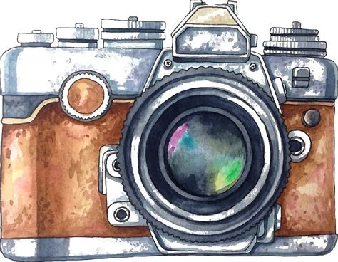 Watercolor Camera Sticker by ksheaffs in 2021 | Camera drawing, Camera ...