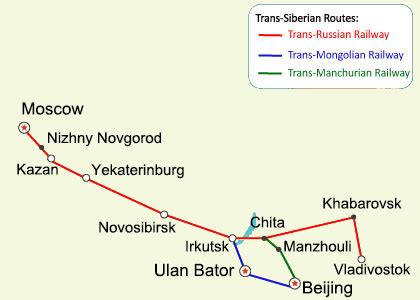 Trans-Siberian Railway: Trans-Mongolia, Trans-Manchuria