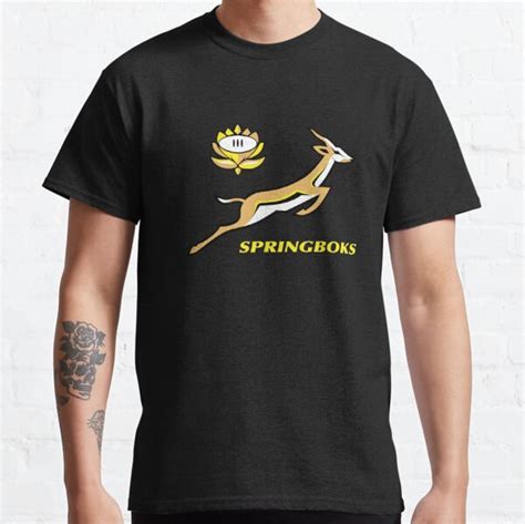 "South African Flag SA Rugby Bokke Springboks South Africa" Classic T-Shirt for Sale by ...