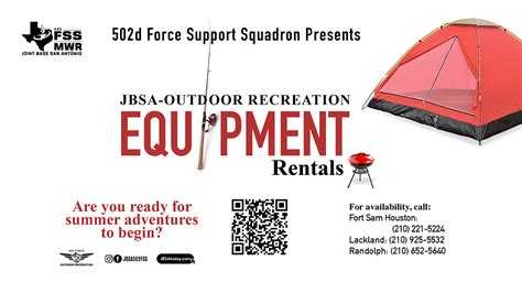 JBSA-Outdoor Recreation Equipment Rentals | Joint Base San Antonio | JBSAToday | 502 FSS