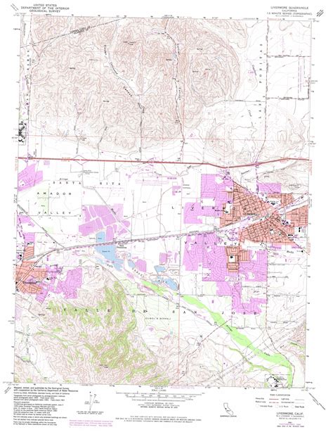 Livermore topographic map, CA - USGS Topo Quad 37121f7