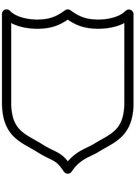 Crest Outline Blank - ClipArt Best