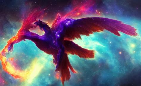 a nebula in shape of a pheonix in space, artstation, | Stable Diffusion ...