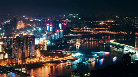 Night View of Chongqing, China Stock Photo - Image of call, build ...