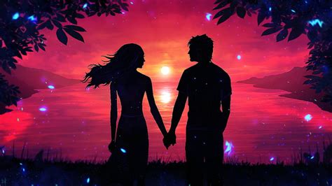 3840x2160px, 4K free download | Couple Holding Hands Looking At Each Other, couple, love, artist ...