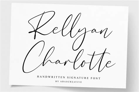 Rellyan Charlotte Handwritten Signature Font - All Free Fonts