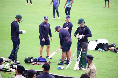 In Pics: South Africa team in net practice at Cuttack Barabati Stadium - Pragativadi