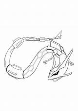 Printable Rayquaza coloring pages sketch template