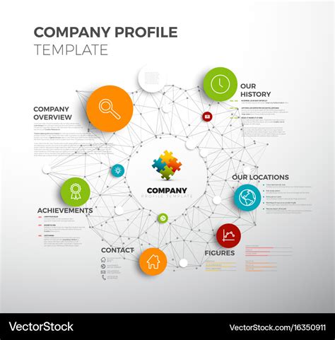 Company infographic overview design template Vector Image