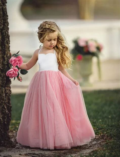 2017 New Toddler Girls Princess Party Wedding Bridesmaid Tutu Dress Children Photograph Dress ...