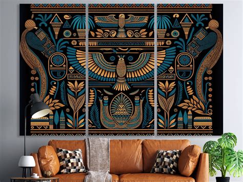 Egyptian Patterns Canvas Print Egyptian Wall Art Decor - Etsy