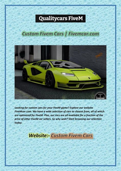 Custom Fivem Cars | Fivemcar.com by Qualitycars FiveM - Issuu