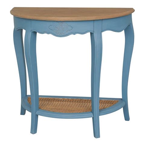 Blue Accent Tables Living Room Furniture The Antique Console Str Small Half Moon Table Ashbury ...