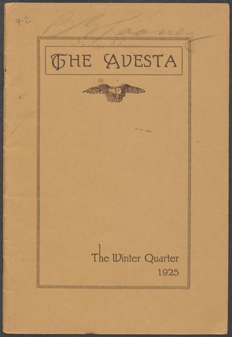 The Avesta, Volume 4, Number 2, Winter, 1925 - UNT Digital Library