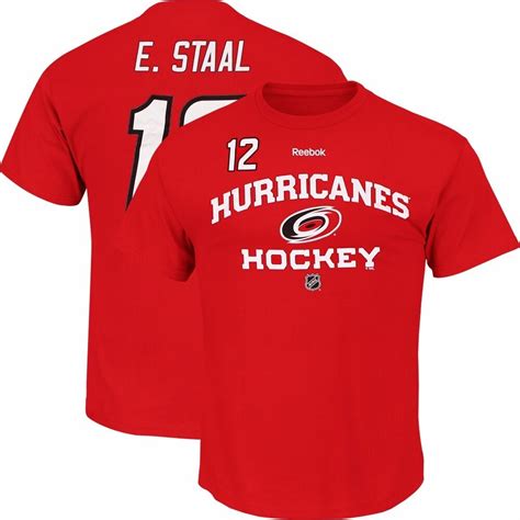 Eric Staal Carolina Hurricanes NHL Reebok Men's Red Jersey T-Shirt | eBay