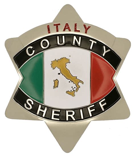 COOK COUNTY SHERIFF PIE PLATE STAR BADGE: Italian - Chicago Cop Shop